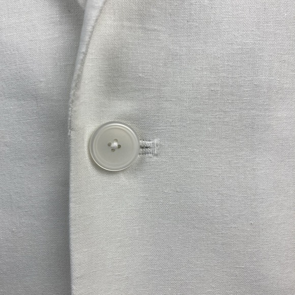 BAR III Men's Suit Slim Fit 2-Pc White Linen Blend 38R Jacket 32x30 Pants F03383 - Picture 5 of 14